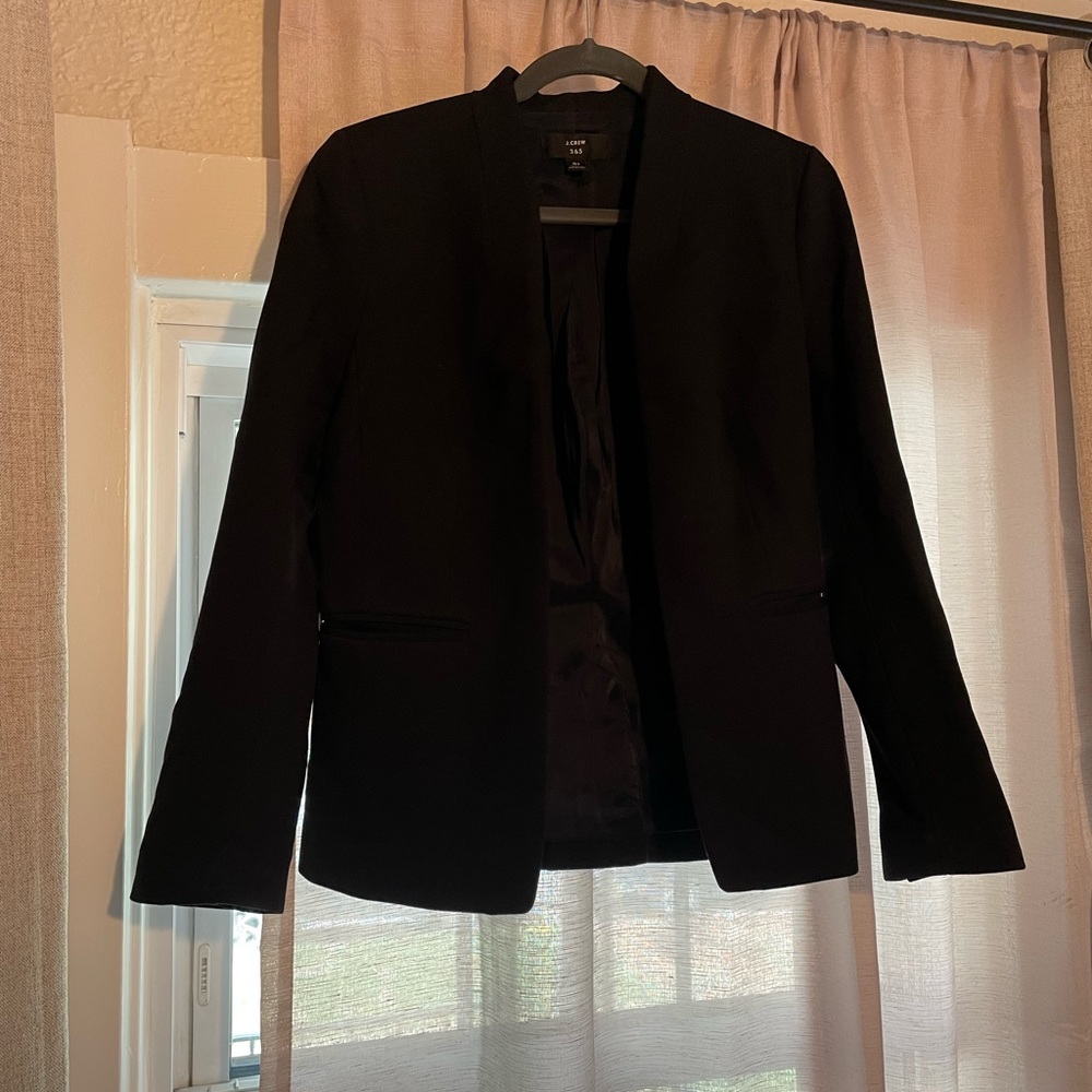 J Crew 365 Black Collarless Blazer, size 6T